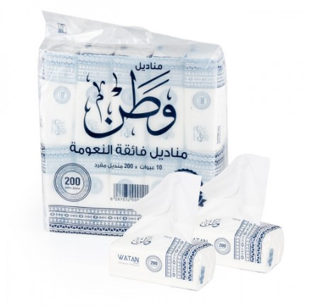 وطن مناديل  200 منديل